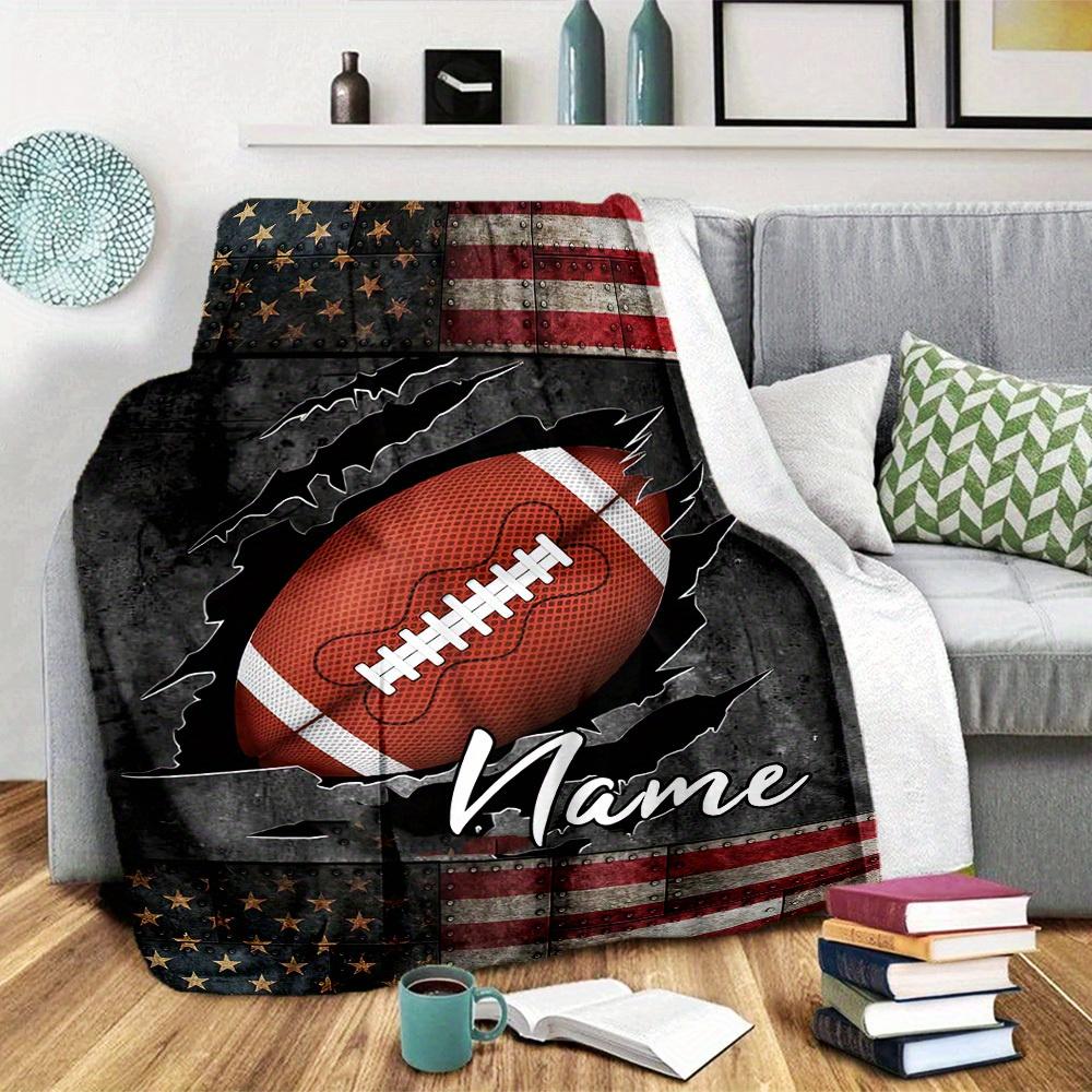Football Home Custom Blankets Comfortable Soft Portable Allseason Multipurpose Blanket For Picnics Sofas Offices Beds Living Rooms Suitable As Gifts