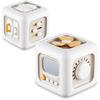 SHEFEITE 6-in-1 Interactive Puzzle Toy Plastic Early Childhood Education Learning Memory Training 9.5×9.5cm White
