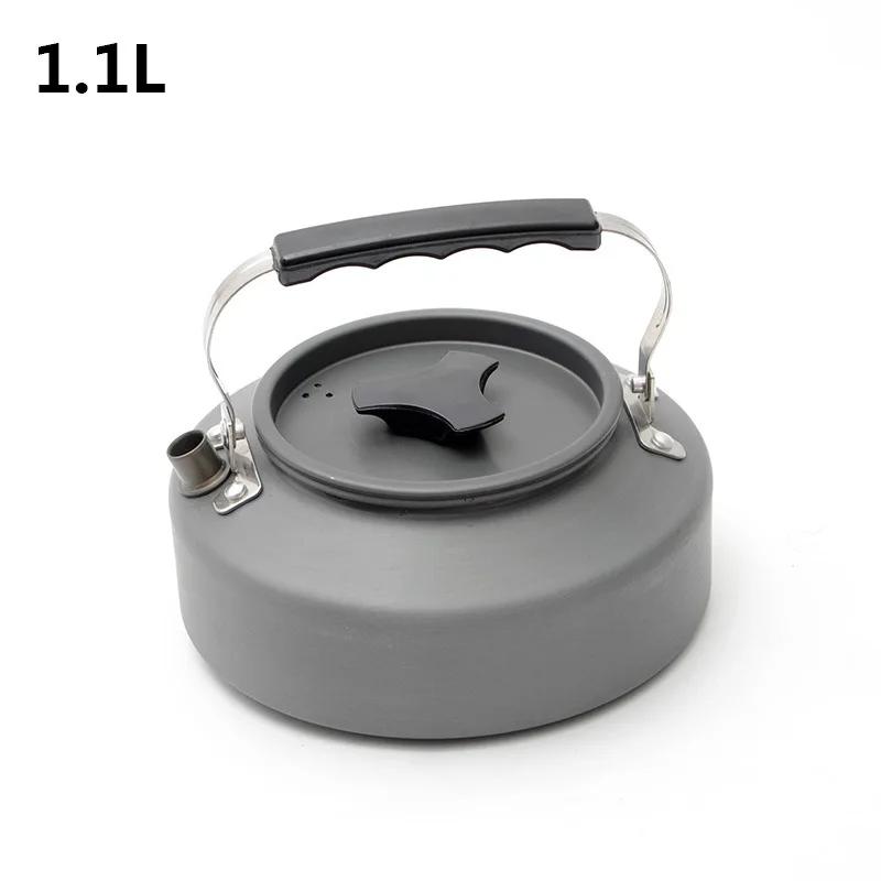1.1/1.6L Outdoor-Kessel Aluminiumlegierung Topf Reisepfanne Teekanne Kaffee Geschirr Kochgeschirr für Wandern Camping Kochgeschirzzubehör
