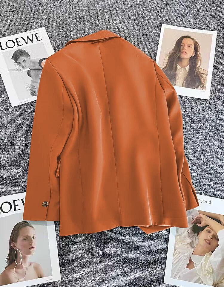 Dámské ležérní texturované sako v korejském stylu na podzim 2025 - Streetwear s dlouhým rukávem