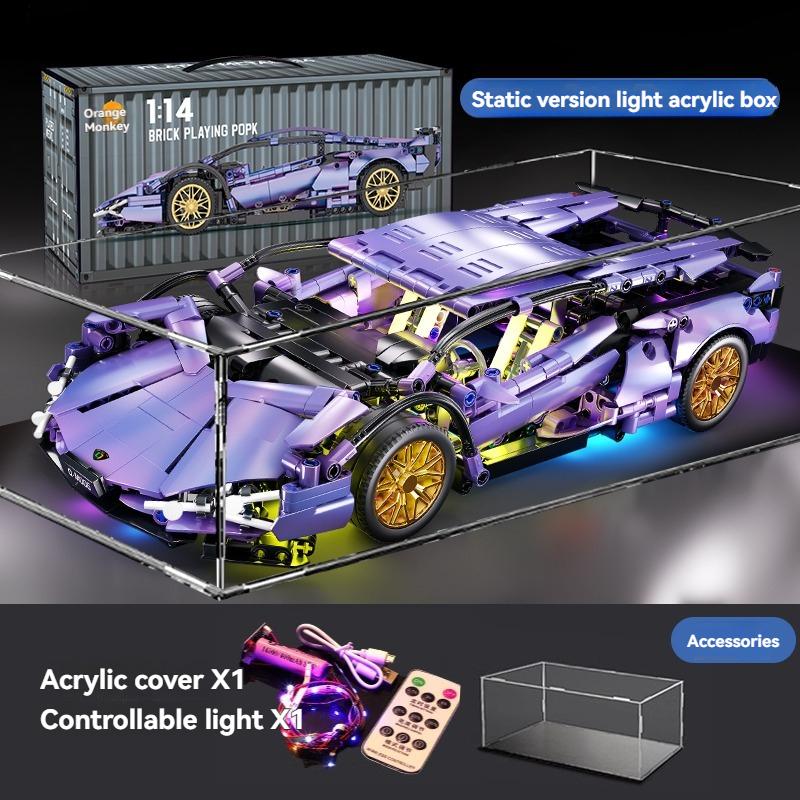 Non-Toxic Technical Super Racing Car Blocks Set Assembly Bricks Moc Style Desktop Collection Birthday Halloween Christmas Gifts Kids Adult