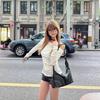 Y2K Millennium Spice Girl Liuding Underarm Bag Fashion Retro Old Shoulder Tote Bag French Popular Messenger Bag Women