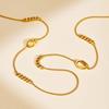 Collar Apilable Irregular para Mujeres Niñas, Collares Geométricos en Forma de Anillo de Acero Inoxidable Chapado en Oro, Joyería de Vestir con Colgantes