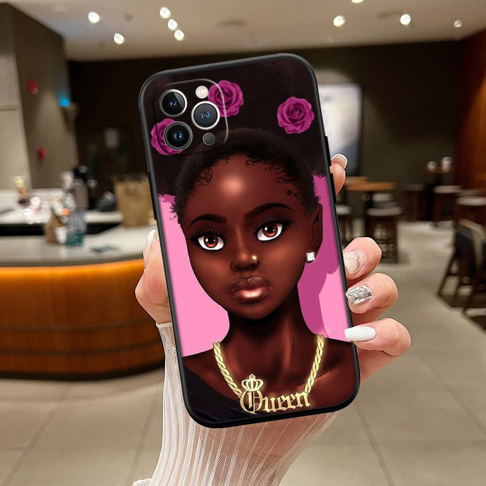 Chica Poppin Black Girl Phone Case for Xiaomi Poco C40 C51 C50 C55 C65 C71 C75 C85 F8 F7 F6 F5 F3 F2 X7 X6 X4 X3 M7 M6 M5 M4 M3 M2 Pro