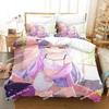 Murasaki Shion Bedding Set Printed Single Comforter Duvet Cover Pillow Case 3 Pieces Sets Kids Adult Size Anime Kawaii Girl Bed