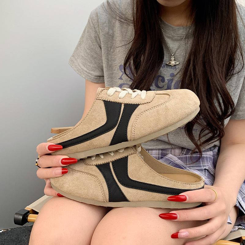 

Baotou slippers lace-up women s shoes, German training shoes, non-slip and super soft outer wear, new platform sandals, home advanced 40 абрикосовий