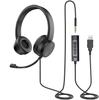 Custom 3.5mm Interface Over-Ear Wired Headphone with Mic Music Earphones & Headset for Office & TV
