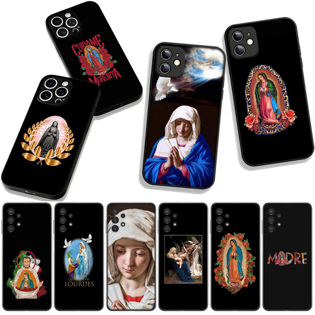 Cover for Apple iPhone 16 15 14 Plus 13 12 Mini 17 Pro Max + ProMax 16E Air 16+ 15+ Phone Case Madre Mary Virgen de Guadalupe