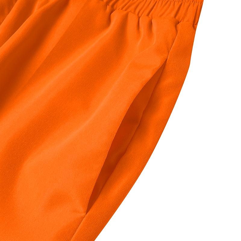 Damen Übergröße Rundhals Ausländisches Material Patchwork Taschen Lässige Einfarbige Oberteile Hosen