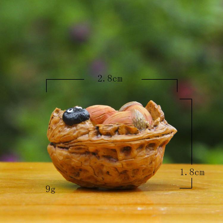 Cute Totoro Cartoon Cat Coal Ball Walnut Mini Model Ornament For Landscape Prop