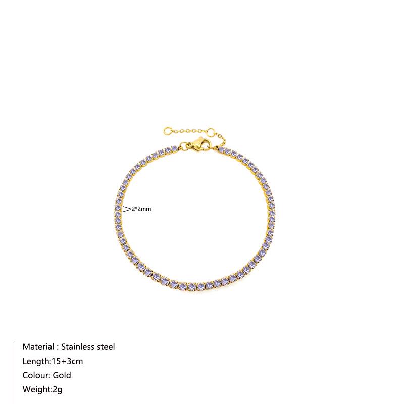 European & American Luxury Geometric Zircon Tennis Bracelet