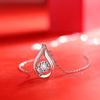 Water Droplet Shaped Zircon Pendant Necklace, Minimalist Design, Suitable for Elegant Jewelry Worn In Daily Life