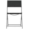 Vidaxl Folding Garden Chairs, 2 Pcs, Black, Steel And Textilene
