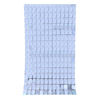 Kare Payet Perde Doğum Günü Partisi Dekorasyon Glitter Back-Drop Duvar Folyo Perde Doğum Günü Partisi Arka Plan Dekorasyon 1x2 M/3.28x6.56FT