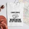 Photography T Shirt, I Shoot People Funny Photographer T-Shirt Camera Lens Tops