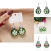 Snowflake Star Resin Drop Earrings With Electroplating For Womens Holiday Jewelry