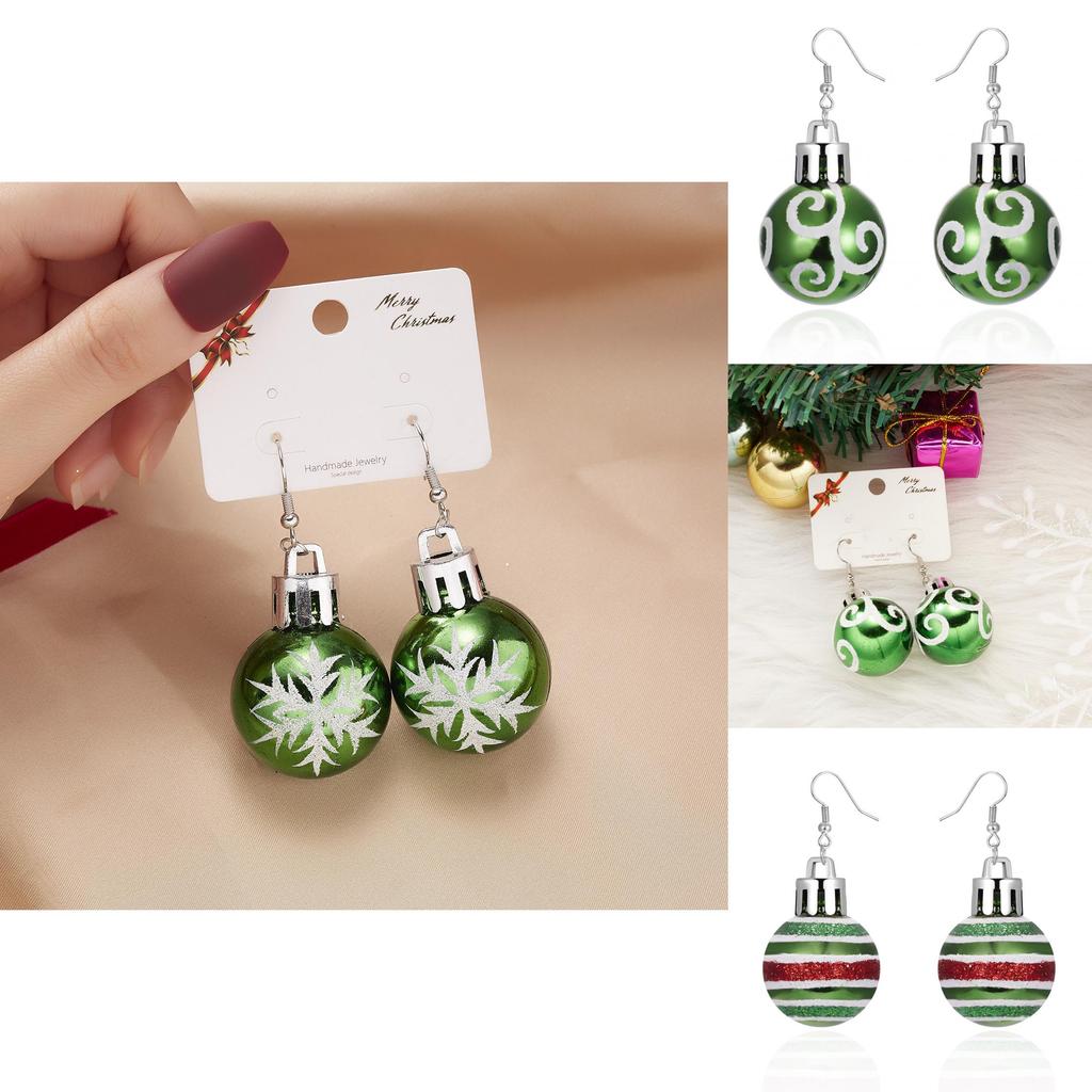 Snowflake Star Resin Drop Earrings With Electroplating For Womens Holiday Jewelry