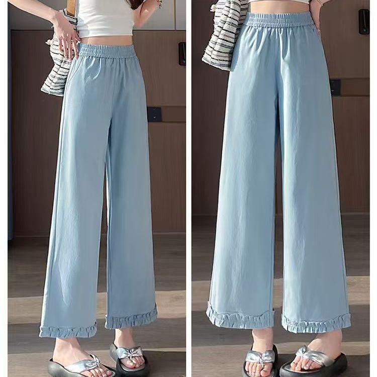 

Douyin Summer 2026 Slim Fit Lace Casual Straight-Leg Pants 2XL (Approx 135/140 Jin)