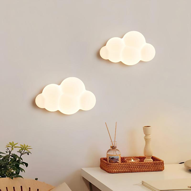Nordic Creative White Clouds Sconce Wall Lamp Applicable To Room Decor Bedroom Decoration Bedside LED Lights Interior Lighting