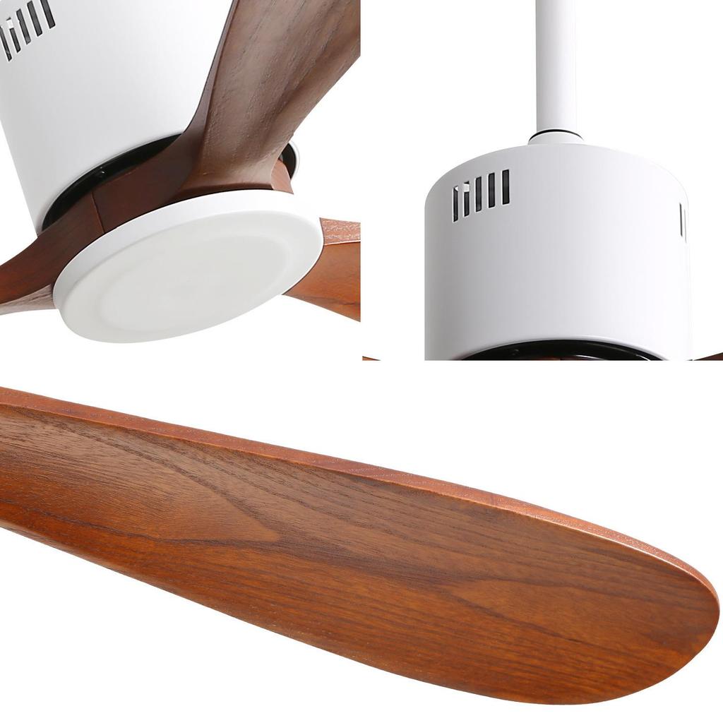 European Minimalist 52-inch Variable Frequency Ceiling Fan Light for Living Room & Dining Area