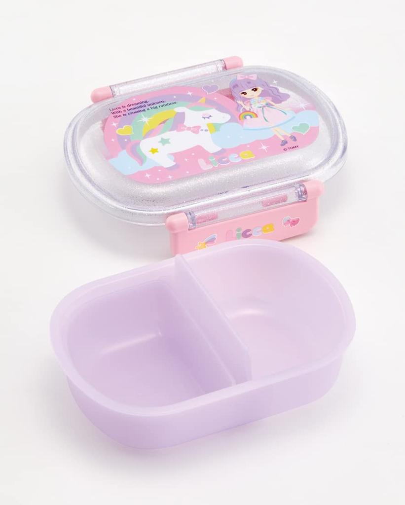 Skater Bento 360ml Fluffy Made in Single Dishwasher and Microwave Children's Box, Capacity, Lid, Japan, Tier, Safe, Licca-chan 23, Girl's Design,