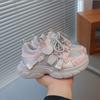 Spring Kids Sneakers Soft Sole Princess Shoes Lightweight White Shoes Fashion Dad Shoes Girls Outdoor Running Shoes