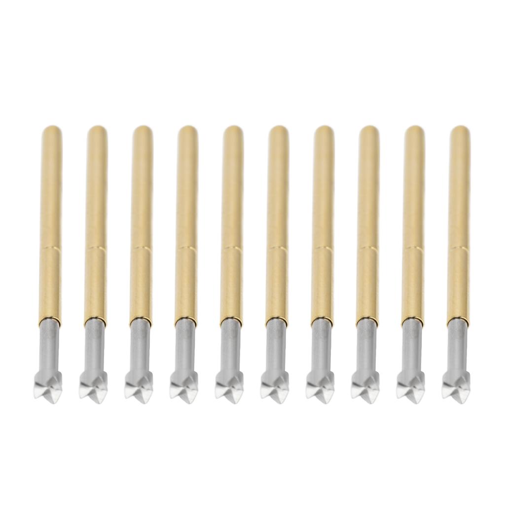 100pcs Pogo Pin Q Head Type 4 Claws Brass Stainless Steel Material Easy Replaceable 5A Rated Current PCB Testing Pins