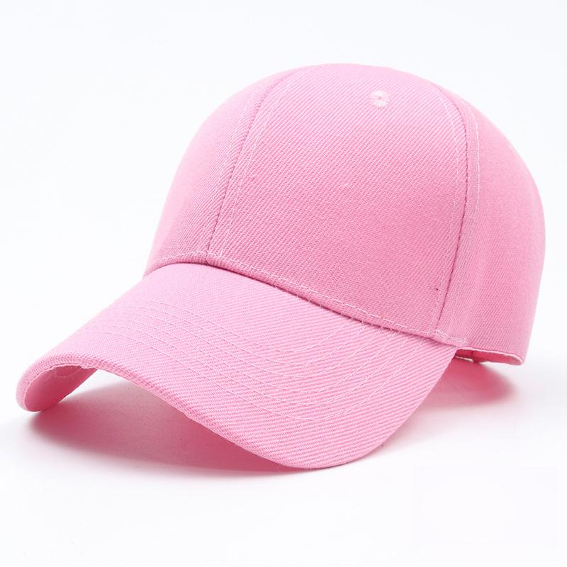 Solid color curved brim men's and women's light board blank baseball cap, couple cap outdoor sun hat