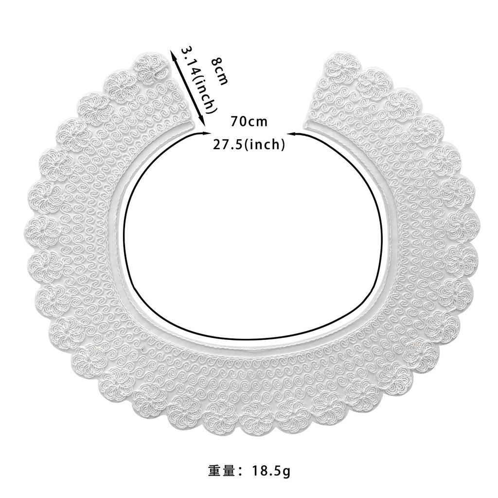White Mesh Hollow Strand Lace Clothing Fake Collar Shirt Sweater Dress Decorative Fake Collar