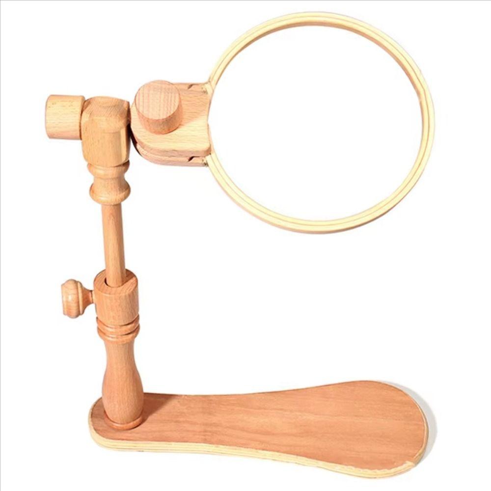 Portable Wood Rotary Hoop Holder Embroidery Holder Cross Stitch Stand Cross Stitch Rack Home Craft