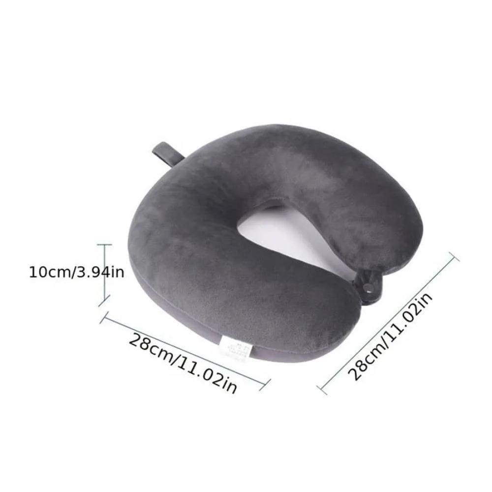 Almohada de Viaje Almohada Cervical Almohada de Avión Coche de Viaje Oficina en Casa Almohada de Cuello de Viaje Correa de Cierre Funda Suave Almohadas para Dormir