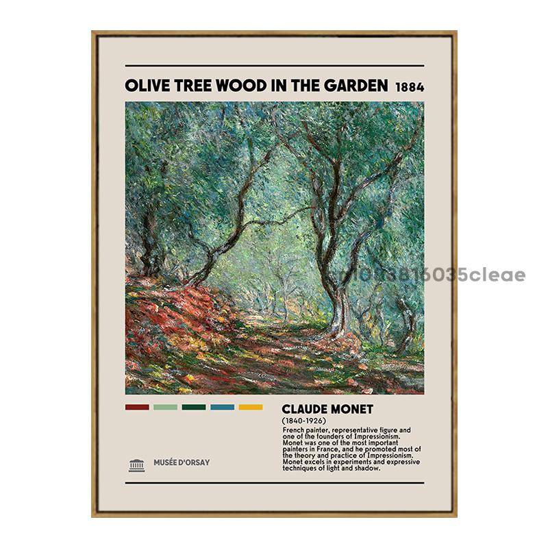 

Классический Клод Моне, французские импрессионисты, выставочный постер, винтажная декоративная картина, настенная живопись на холсте, домашний декор для комнаты 21x30cm No Framed