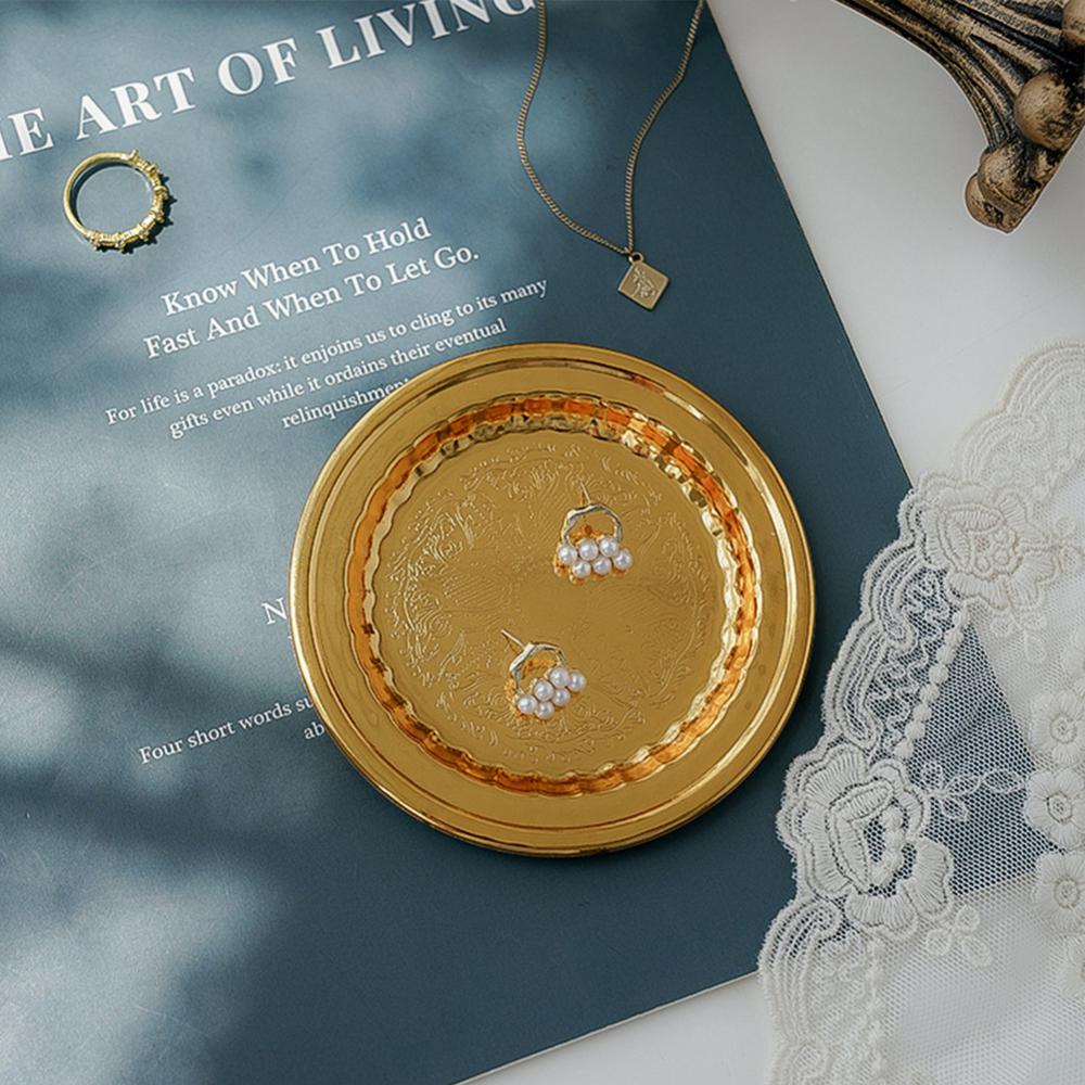 2/3PCS Jewelry Dish Decorative Round Practical Luxury Exquisite Trendy Decorative Sauce Dish For Display Home Decor
