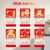 2026 År Hästen Väggkalendrar Kinesisk Månkalender Riv av Daglig Kalender Hängande Lyckobringande Tecken Hemkontorsdekor