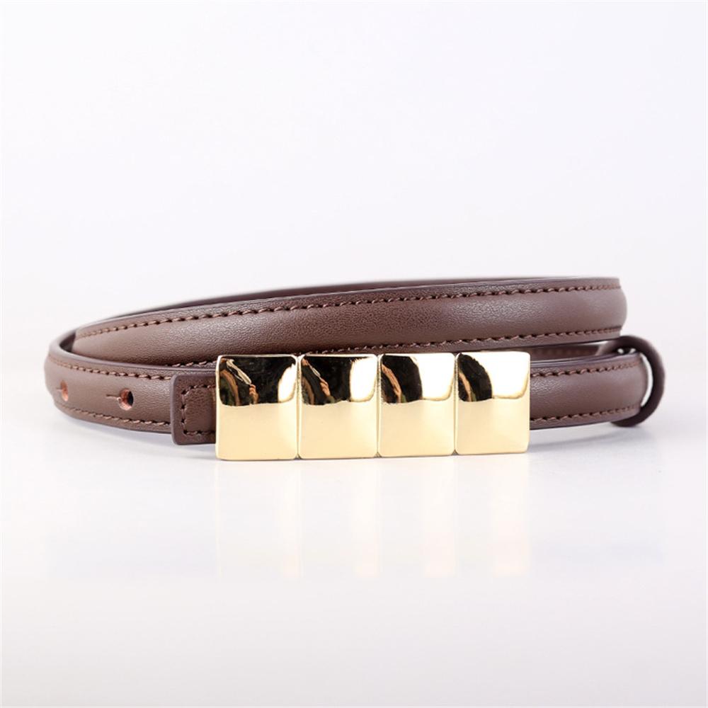 1.5cm Thin Genuine Leather Women Skinny Leather Belt Thin Waist Jeans Belt for Pants Fashion Metal in Pin Buckle Belt