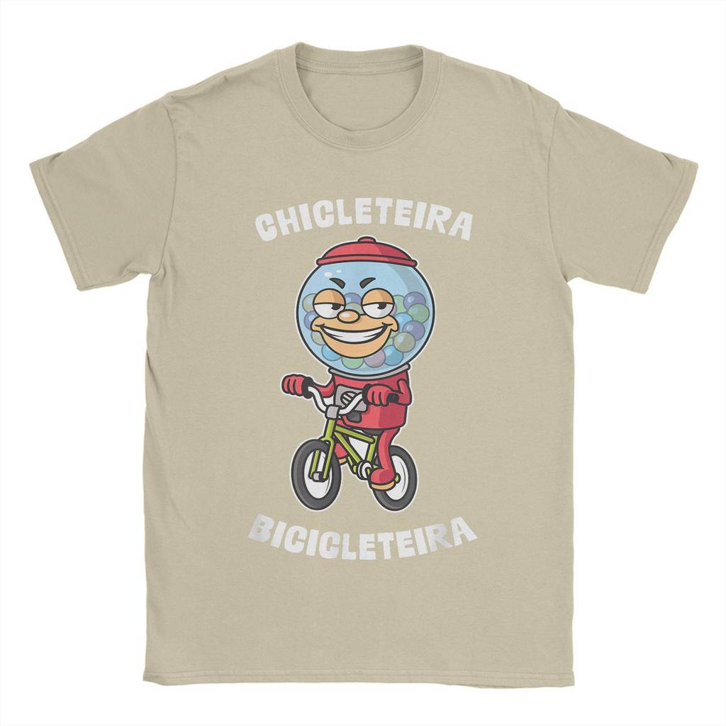 Italian Brainrot Chicleteira Bicicleteira Meme Men T Shirts Awesome Tee Shirt Short Sleeve O Neck T-Shirt Summer Tops