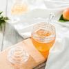 Glass Dipper Included Acrylic Honey Pot Dispenser for Juice Syrup Maple Storage Highly Transparent Tasteless Elegant Design
