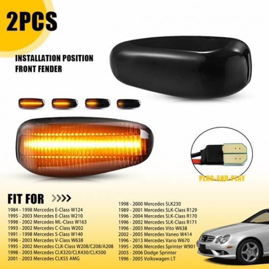 

Sequential LED Side Marker Light For 1995-02 Mercedes CLK-Class W208/C208/A208 A