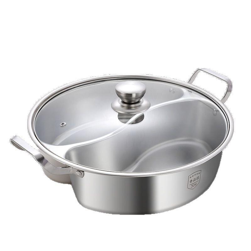 Yinyang Garnek ze stali nierdzewnej - Bez mieszania smaków, Garnek shabu-shabu o dużej pojemności