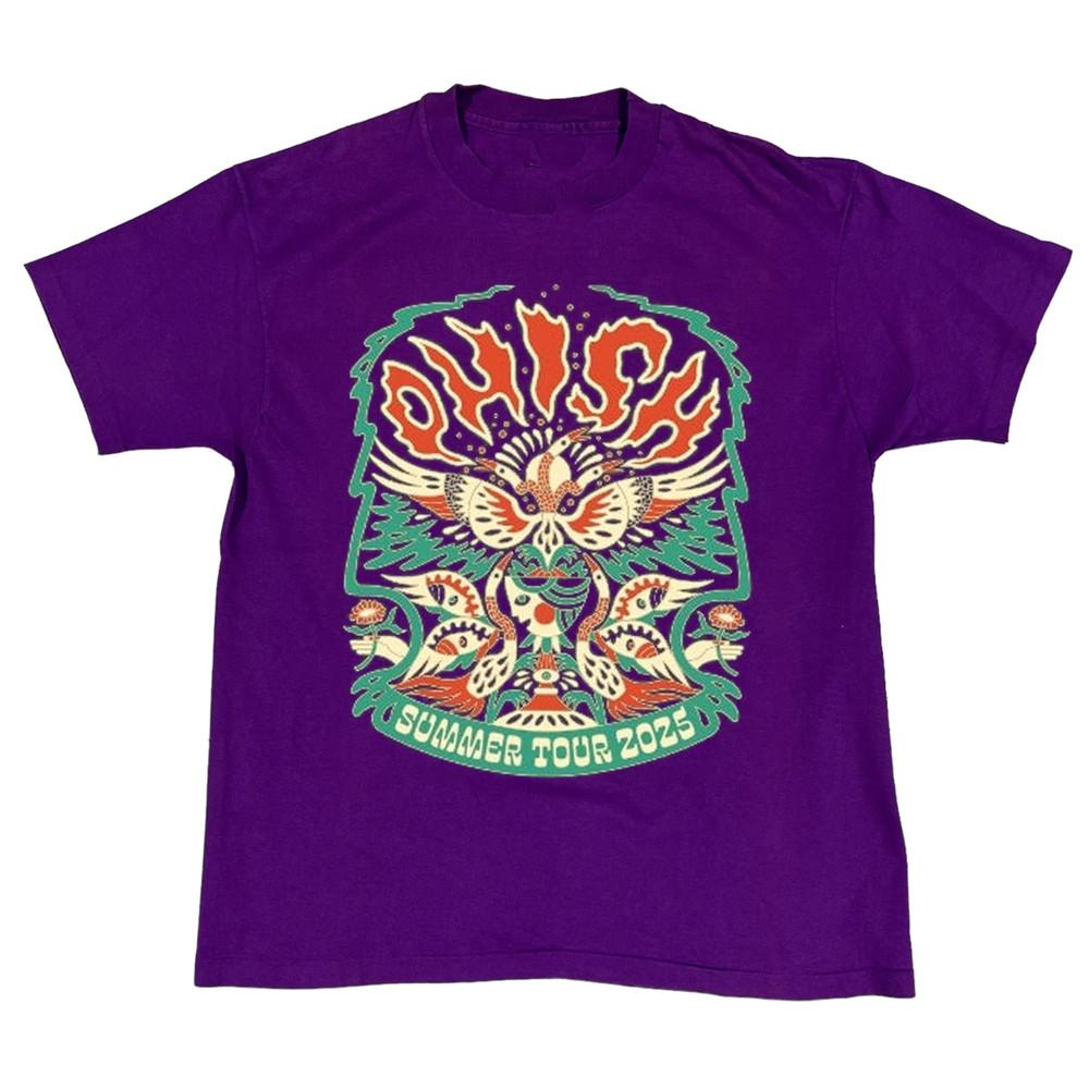

Phish Tour West Coast Tour 2025 Short Sleeve Purple All Size OM355 Unisex T-Shirt XXL