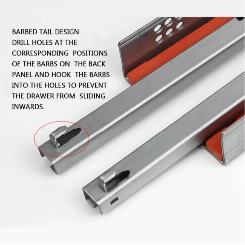 2PZ/1Coppia Pressa a Molla Push-to-Open Sottopiano Guide per Cassetti Mobili Cucina Bagno DTC Marca 25KG