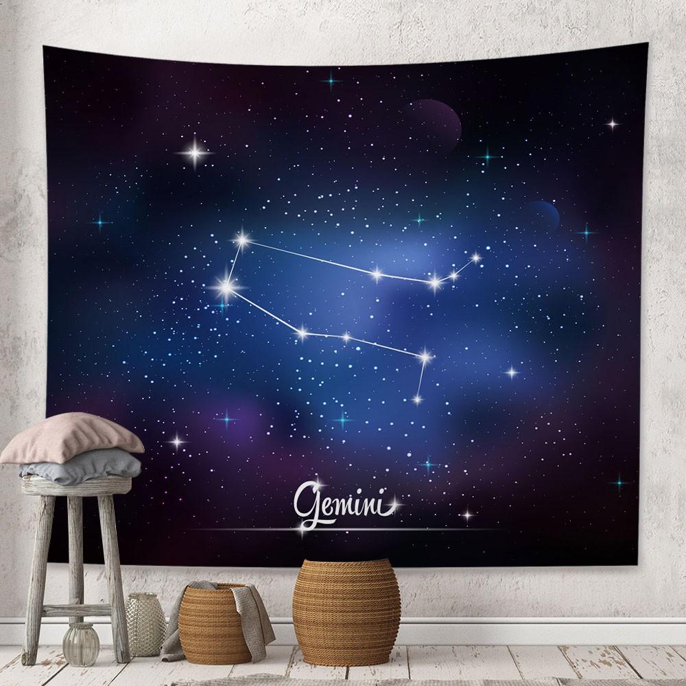 

Beautiful Constellations Starry Sky Tapestry Background Cloth Bedroom Home Decoration Star Divination Theme Wall Tapestry 74x94cm(29x37in)