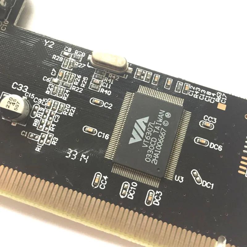 Novo Controlador de Placa PCI Firewire IEEE 1394 de 4 Portas 4 / 6 Pinos para 1394 Placa de Captura de Vídeo Adaptador com CD de Driver para HDD MP3 PDA