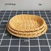 Mehrere Stile Imitation Rattan Obstteller Retro Gewebt Mehrzweck Aufbewahrung Rattan Gewebt Tee Tablett Kreatives Haus Süßigkeitenverpackung