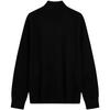 Calvin Klein Solid Color Long Sleeve Stand Collar Pullover Sweater Unisex sweater Black 40BM333-UB1