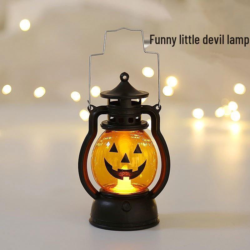 Retro Christmas LED Oil Lamp Ornament: Creative Horse Lantern Candle Light Decor.