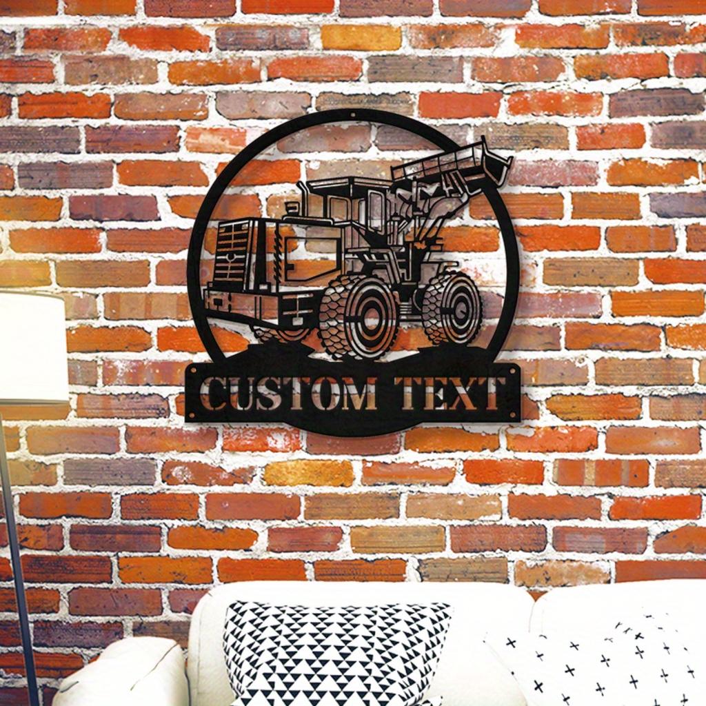 Personalized Wheel Loader Metal Sign Wall Decor Gift for Truck Driver