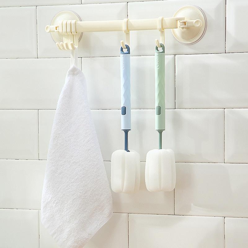 Silicone Cleaning Brush Home Long Handle Glass Cup Brush Sponge Cup Washing Brush Milk Bottle Brush XYZ