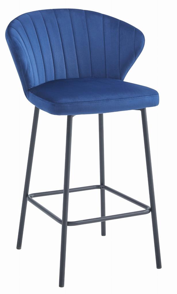 GATTA stool - navy blue velvet / black legs x 1