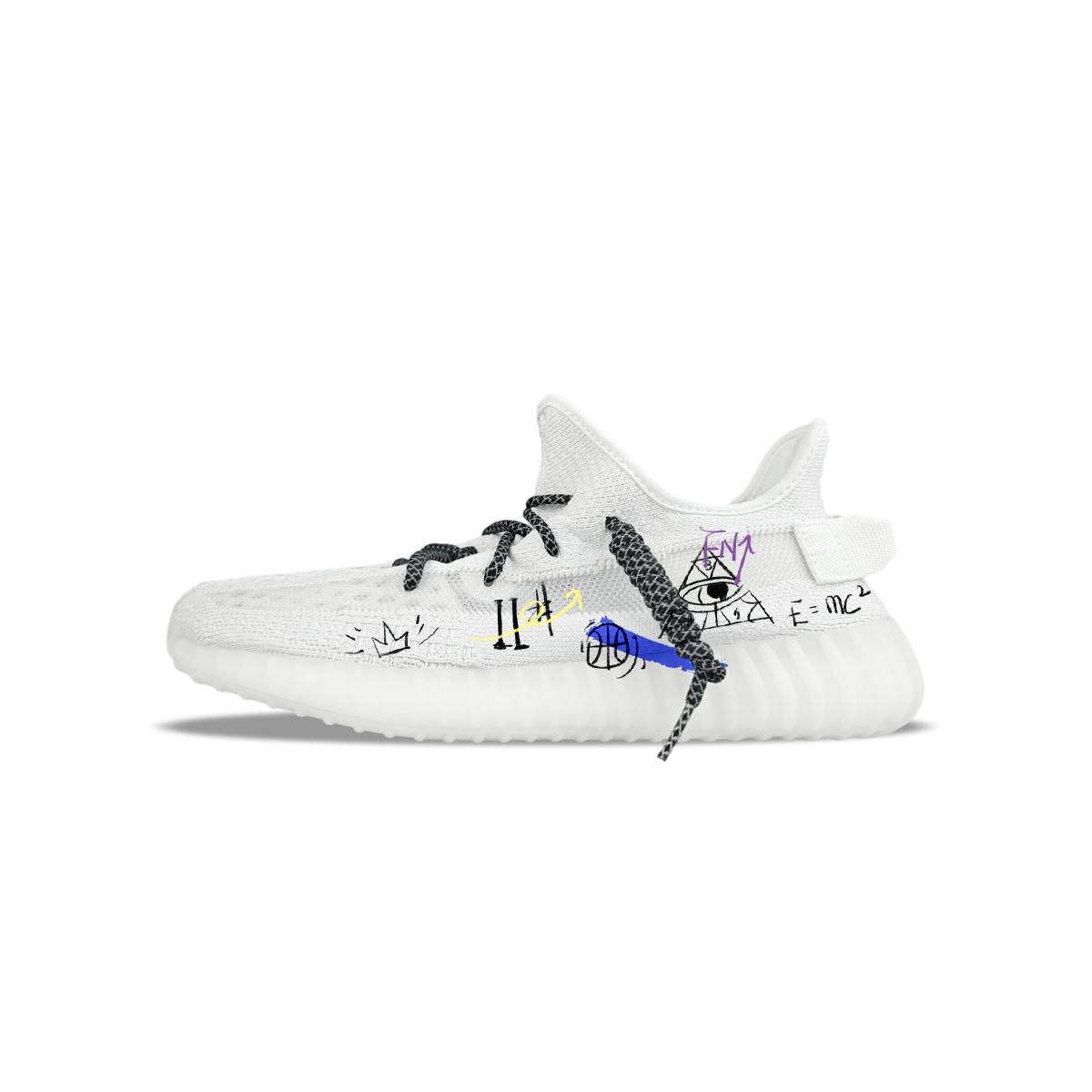 

Adidas Originals Yeezy Boost 350 V2 Abrasion Resistant Abrasion Resistant Low top Casual Shoes Unisex White Blue HQ6316(Team373-) 36